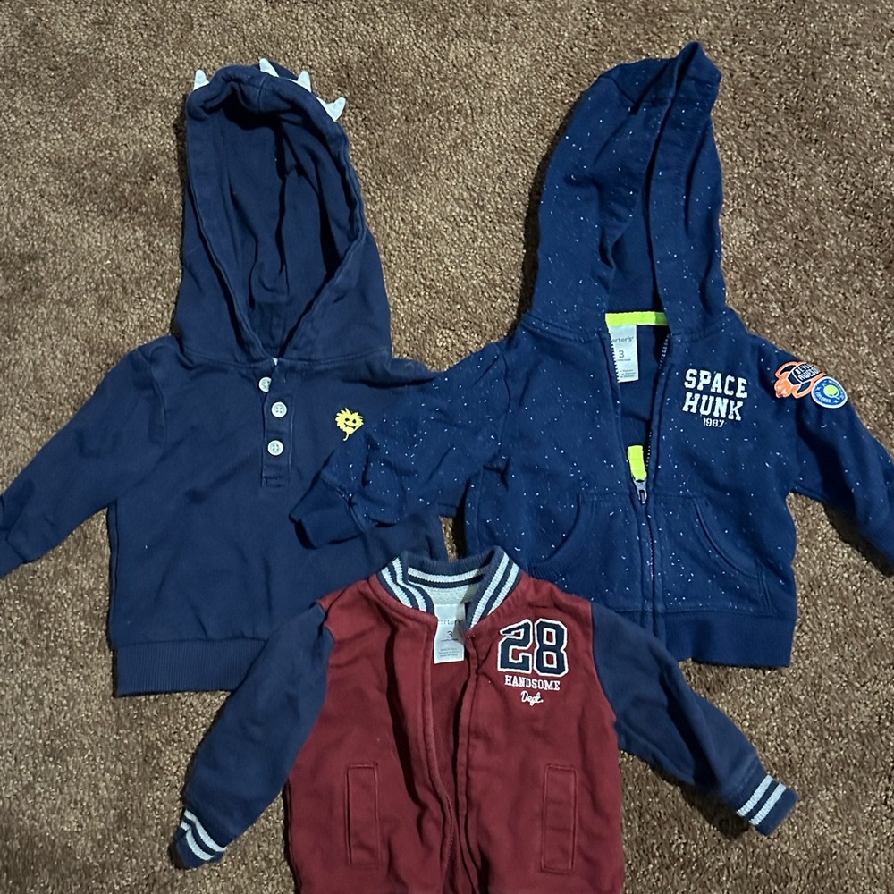 3 baby sweatshirts
